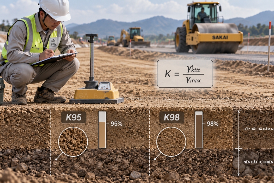 vì sao phải kiểm tra đất K95 và K98